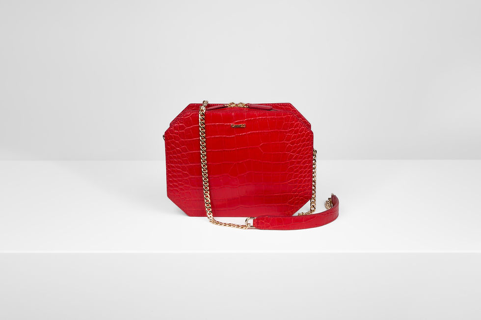 ★TOUT Y EST★ Red Crust Baguette bagButter Yellow 0311 Baguette bag | yellow croco - gold | Carat23